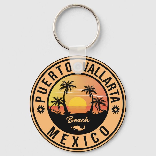 Puerto Vallarta Mexiko Insel. Mexikanischer Strand Schlüsselanhänger (Vorderseite)