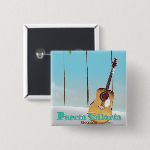 Puerto Vallarta Mexiko Reiseplakat Button