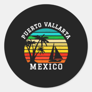 Puerto Vallarta Mexiko Shirt Matching Family Vacat Runder Aufkleber