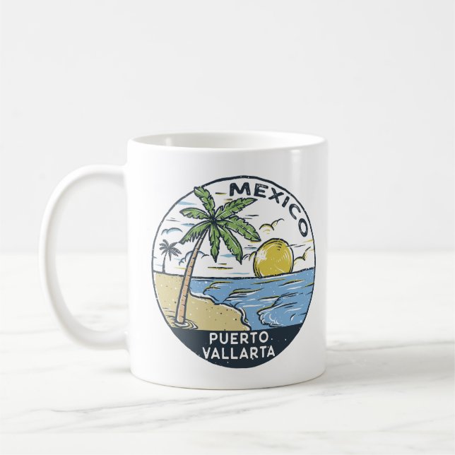Puerto Vallarta Mexiko Vintag Kaffeetasse (Links)