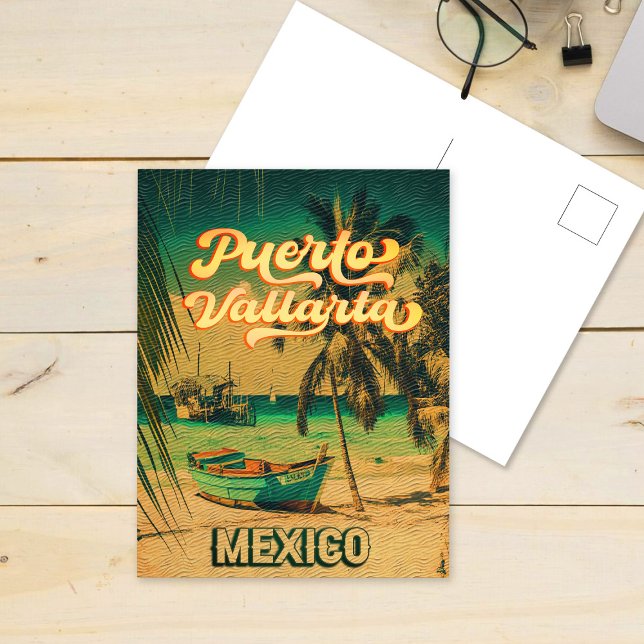 Puerto Vallarta Mexiko Vintag Souvenirs 60er Postkarte (Von Creator hochgeladen)
