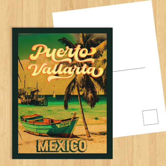 Puerto Vallarta Mexiko Vintag Souvenirs 60er Postkarte (Von Creator hochgeladen)
