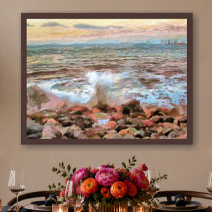 Puerto Vallarta Rocky Shore 0742 Kunstprint Poster