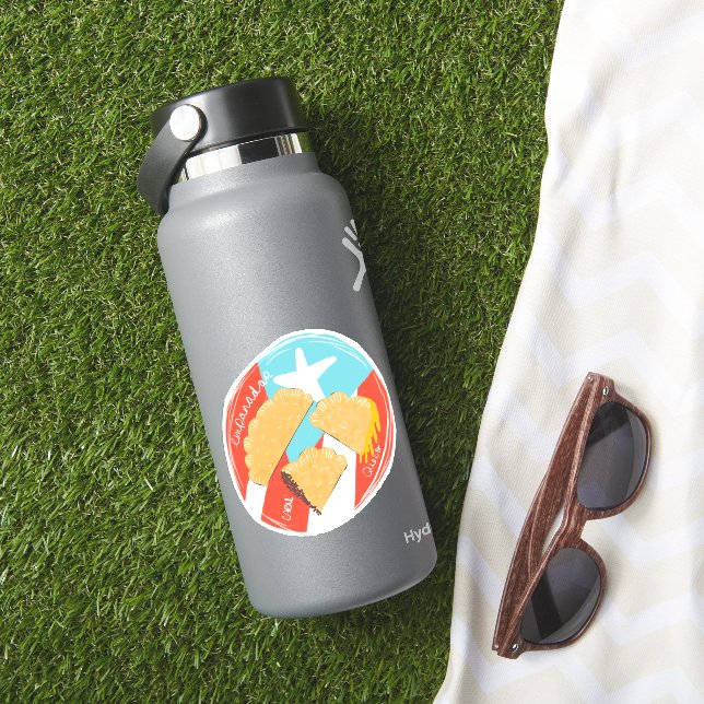Puertorico Empanadas Spanische Hand Drawn Aufkleber (HydroFlask Insitu)