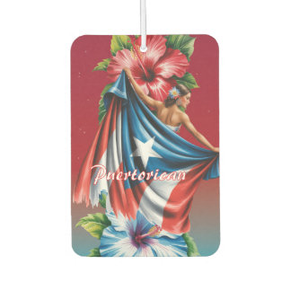 Puertorico Mädchen Insel Hibiskus  Autolufterfrischer