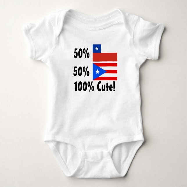 Puertorikaner 100% 50% Chilene-50% niedlich Baby Strampler (Vorderseite)