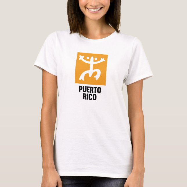 Puertorikaner Taino Coquí Symbol Weiß-T - Shirt (Vorderseite)