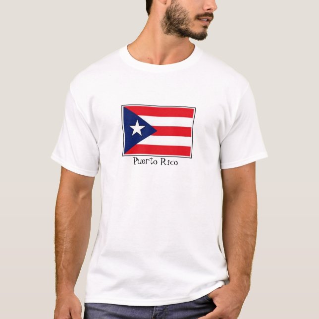 Puertorikanische Flagge T-Shirt (Vorderseite)