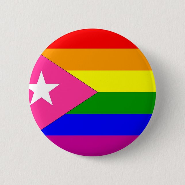 Puertorikanische Gay Pride-Flagge Button (Vorderseite)
