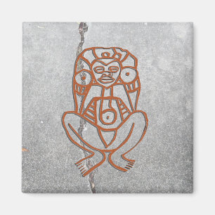 Puertorikanische Göttinpetroglyphe - besonders Magnet