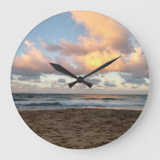 Puertorikanische Sonnenuntergang-Uhr Große Wanduhr