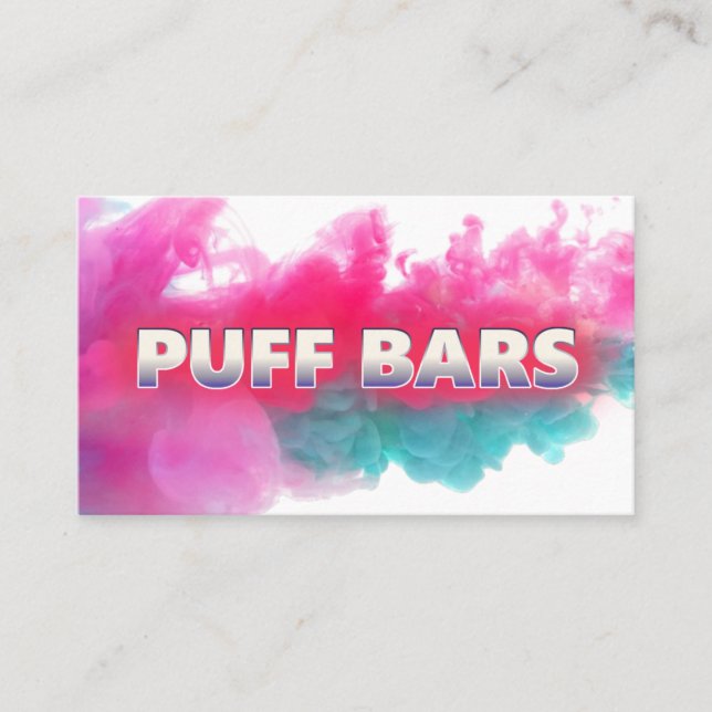 Puff Bar Disposable Vapes White Business Card Visitenkarte (Vorderseite)