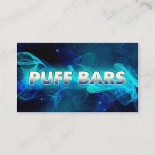 Puff Bar Vape Blue and Black Business Card Visitenkarte