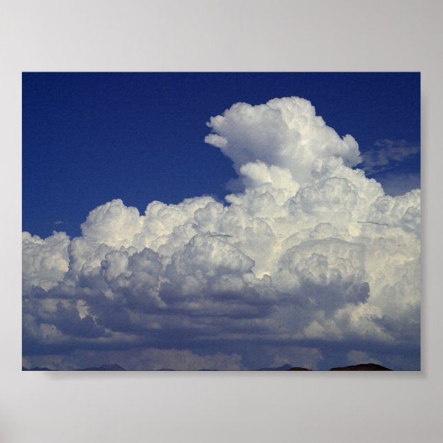 Puffe weiße Wolken, Himmel, Landschaften, Fotograf Poster (Vorne)