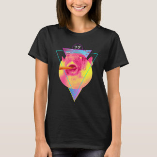 Puffer Fisch essen Karotten Meme Blowfish Retro Va T-Shirt