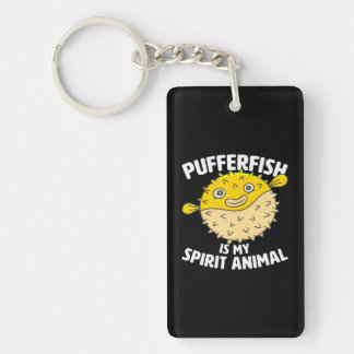Puffer Fisch ist mein Spirit Animal Puffer Fish Pa Schlüsselanhänger
