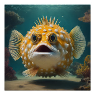 Puffer Fisch no 3 Glossy Poster