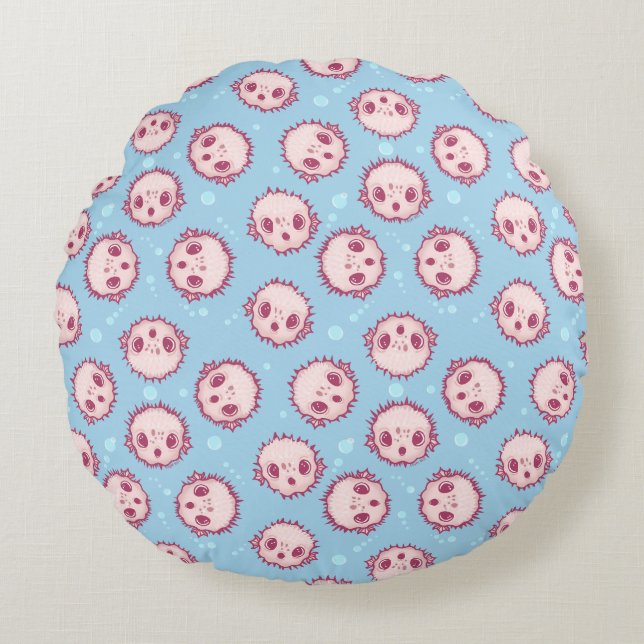 Puffer Rundes Kissen (Vorderseite)