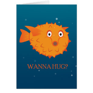 Pufferfisch will, um zu umarmen