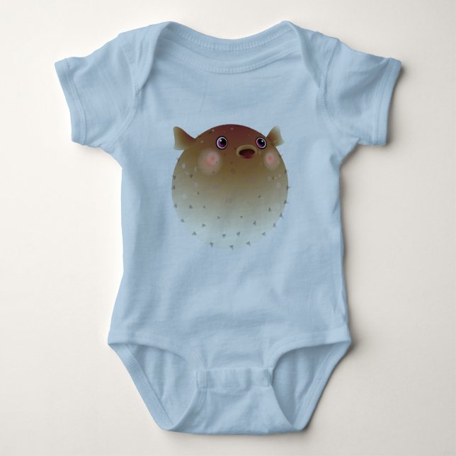 Pufferfische Baby Strampler (Vorderseite)