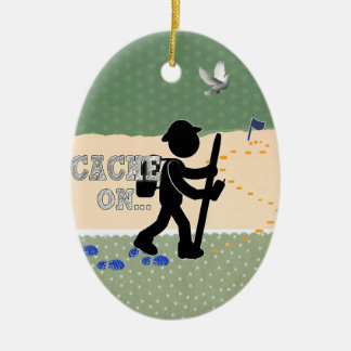 PUFFERSPEICHER AN! GEOCACHER KERAMIK ORNAMENT