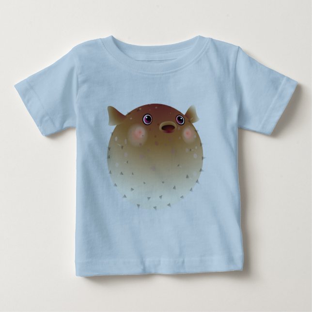 Pufffisch Baby T-shirt (Vorderseite)
