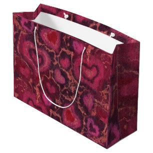 Puffherzen romantische Liebe rosa roter Valentinst Große Geschenktüte