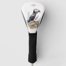 Puffin auf einer Felsenwasserfarbe, nach Maß