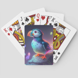 Puffin Bird Animal Portrait Painting Forest Spirit Spielkarten