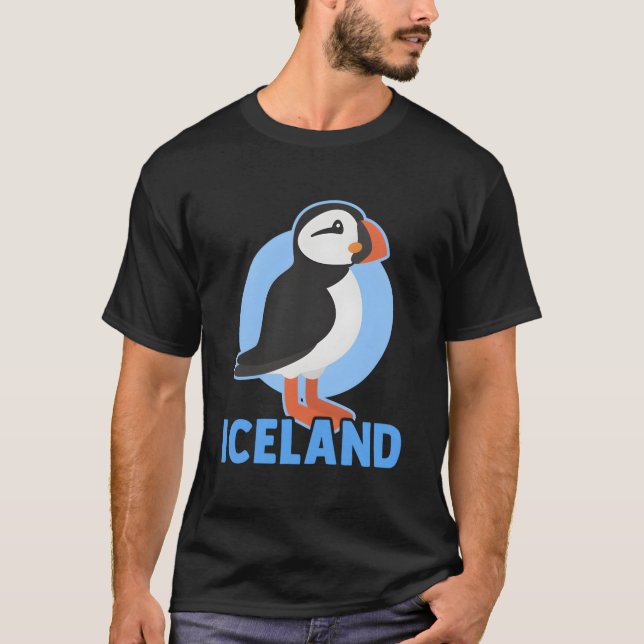 Puffin Bird Iceland Animal T-Shirt (Vorderseite)