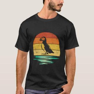 Puffin Bird Retro Sunset Puffin Vintag T-Shirt