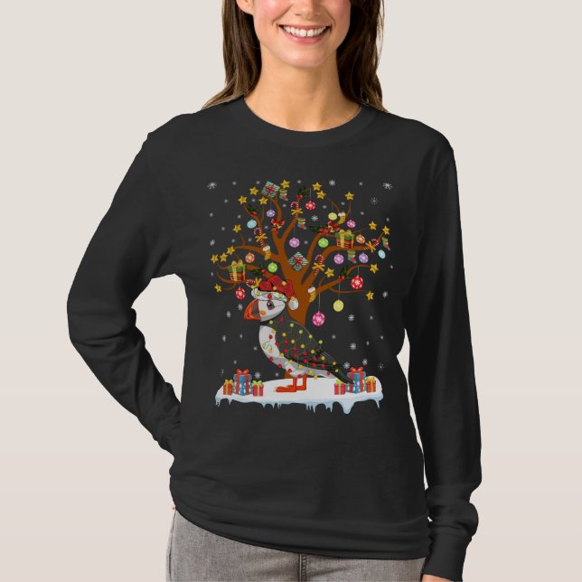 Puffin Bird Weihnachten Weihnachten Weihnachten T-Shirt (Vorderseite)
