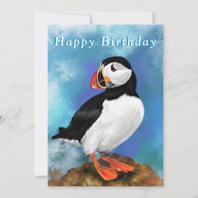 Puffin Bonne carte d'anniversaire (Devant)
