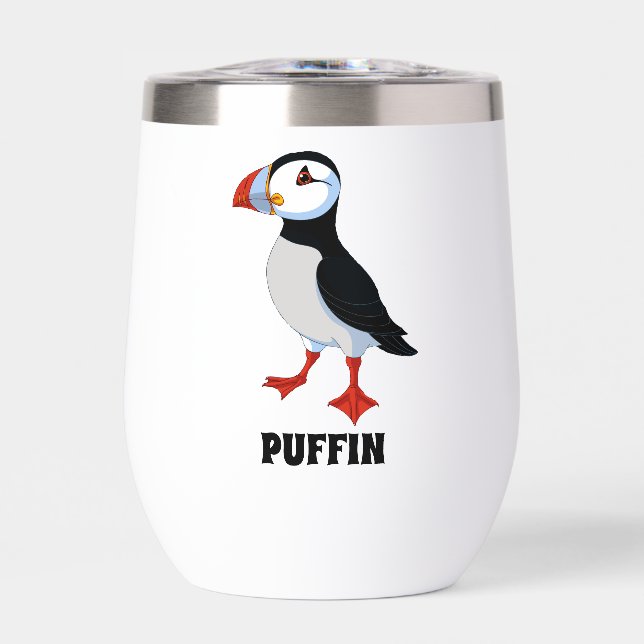 Puffin Design Thermal Wine Tumbler (Vorderseite)