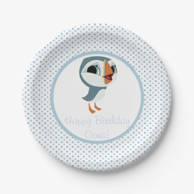 Puffin-Felsen-Party-Platte - Oona Pappteller (Vorderseite)