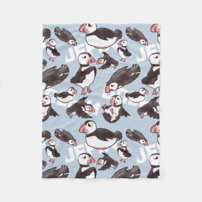 Puffin-Fleece-Baby-Decke Fleecedecke (Vorderseite)