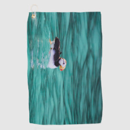 Puffin in der Auferstehungsbucht, Alaska Golfhandtuch