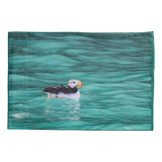 Puffin in der Auferstehungsbucht, Alaska Kissenbezug (Rückseite)