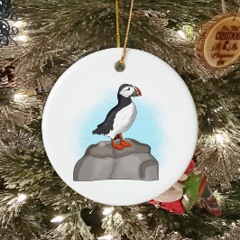 Puffin, niedlich keramik ornament