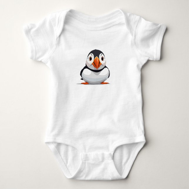 Puffin Peking Niedlich Adorable Funny Animal Carto Baby Strampler (Vorderseite)