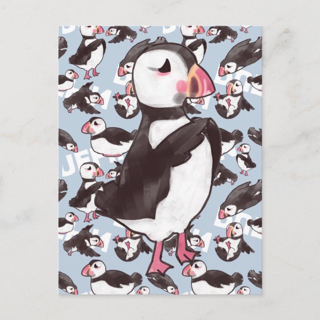 Puffin Postcard Postkarte (Vorderseite)