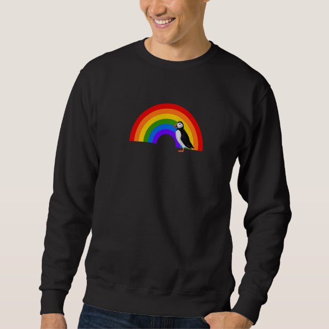 Puffin Rainbow Bird Bird Birdwatcher Animal Biolog Sweatshirt (Vorderseite)