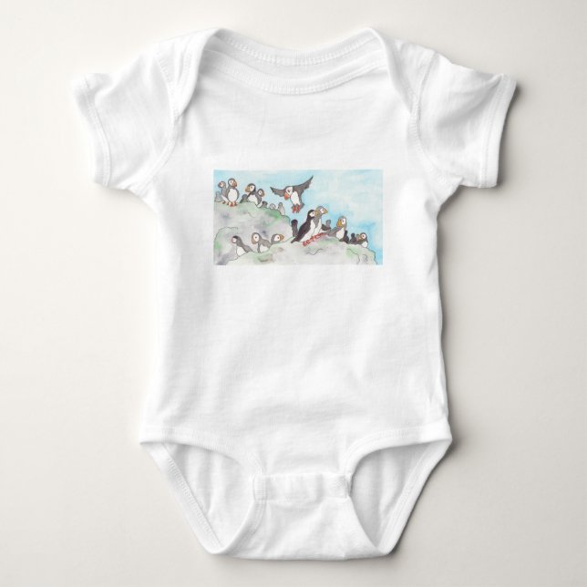 Puffin Rock Baby Strampler (Vorderseite)