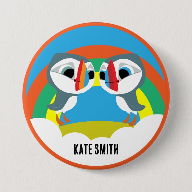 Puffin Rocks Button (Vorderseite)
