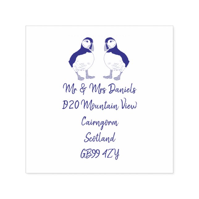 Puffin Rücksendeadresse Permastempel (Design)