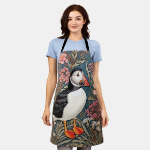 Puffin und Sea Thrift Blume William Morris Schürze