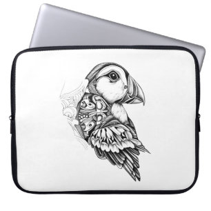 Puffin Wilde Tiere Naturschönheit Kunst, Dichtung Laptopschutzhülle