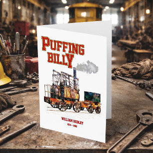 Puffing Billy Dampfzug Englische Lokomotive Dankeskarte