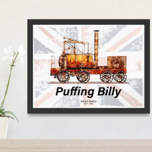 Puffing Billy Dampfzug Englische Lokomotive Poster