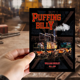 Puffing Billy Dampfzug Englische Lokomotive Postkarte